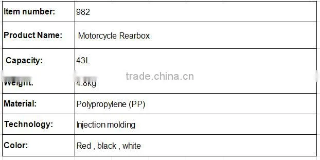 motorcycle tail box with super quality and best price