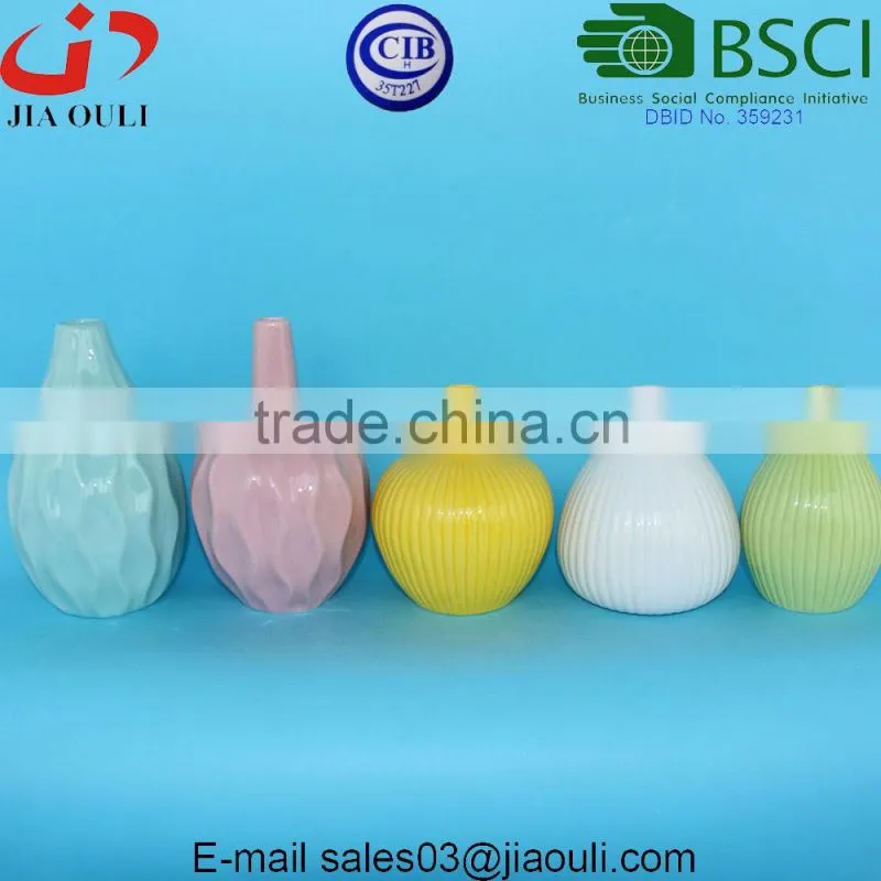 BSCI Audit Factory Marble color Ceramic Vase for home decor