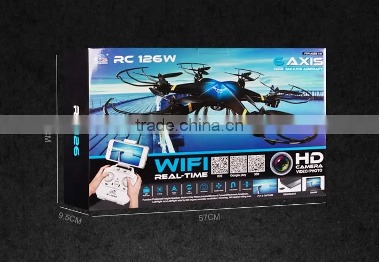5.8G 4CH RC FPV Real-time LCD Screen Hexrcopter drone with HD camera altitude hold mode