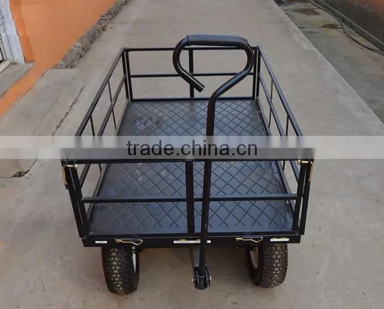 Metal Hand pull Garden tool cart