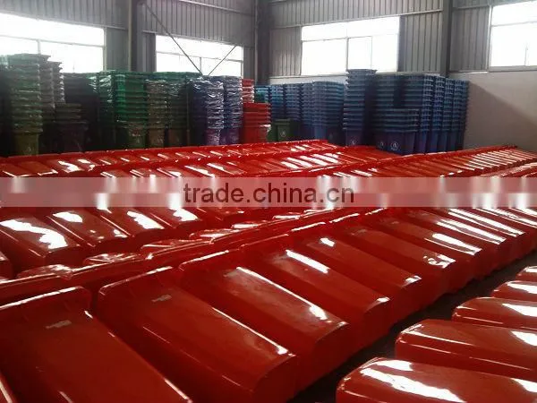 Green Wheely trash bins 240L