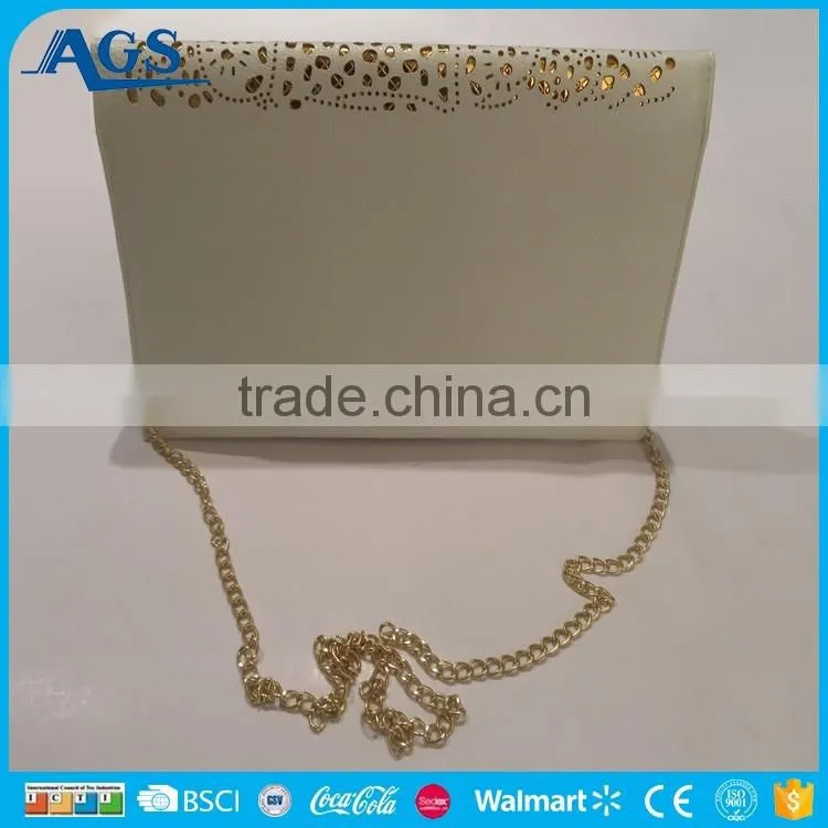 Pure Whiteness bling bling shoulder long strip bag