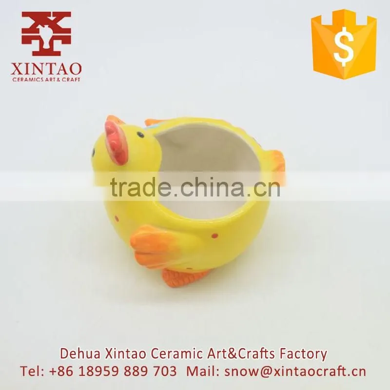 cartoon cock shape ceramic morden dinner plate, china factory supply kids bowl