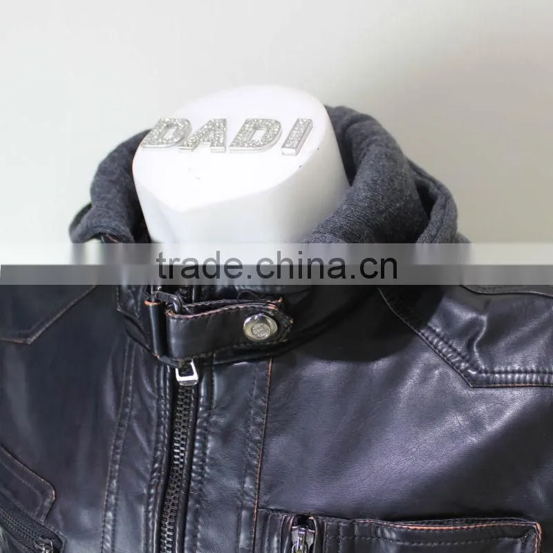 Mens Famous PU Leather Fashion Jackets 2014