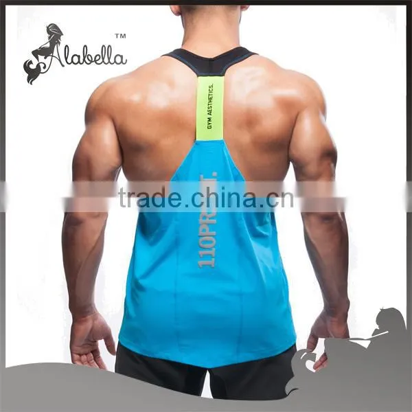 Colourful gym blank gym mens stringer singlet wholesale