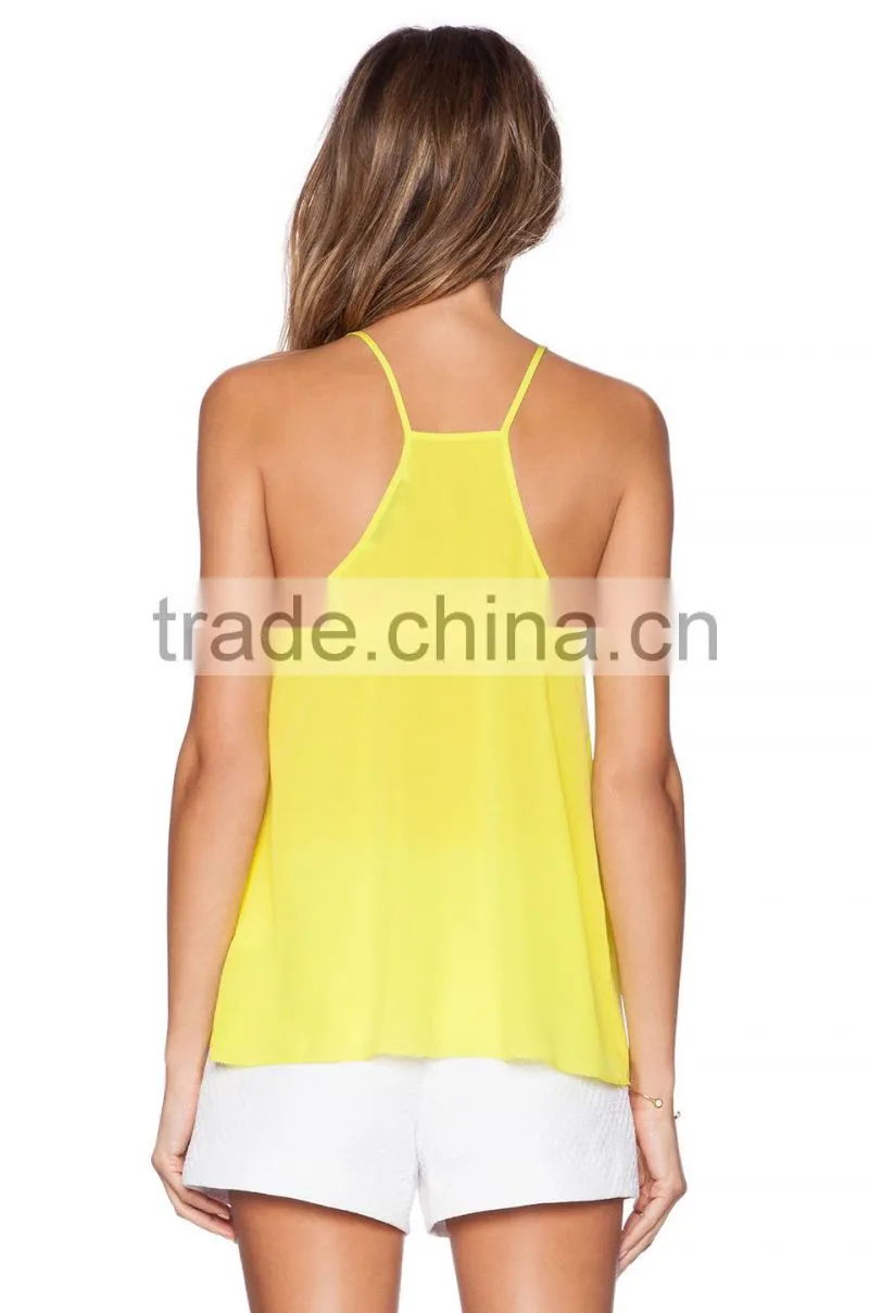 low cut tank tops 100% silk