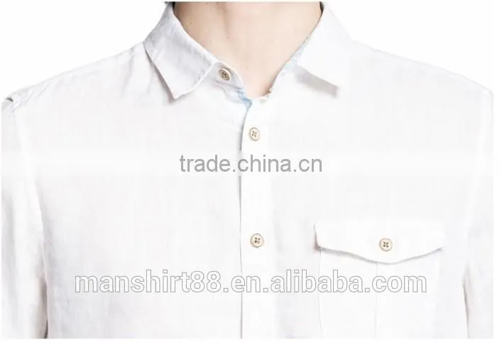 2016 fashion men's 100% hemp shirt
