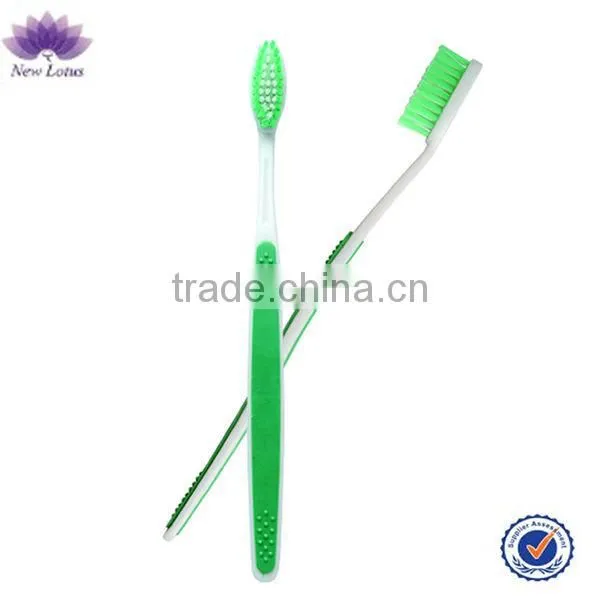 excellent quality green hotel toothbrush/hotel disposable toothbrush