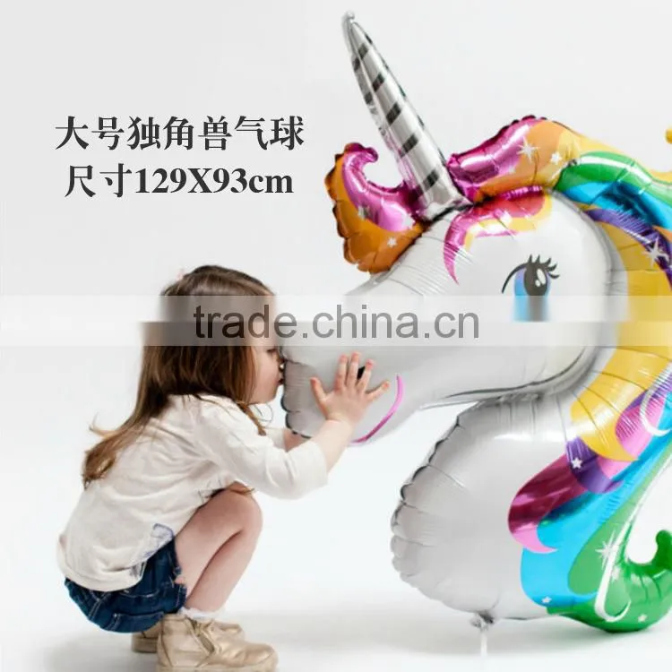 New Style Big Size Unicorn Balloon Foil Helium Animal Balloons Party Decoration