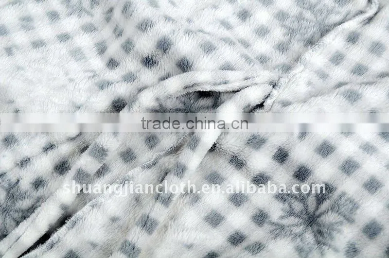100%polyester coral fleece bathrobe