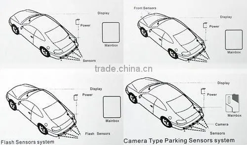 rear bumper sensors . 4 sensor . 4 parking sensor with LED .roof mount