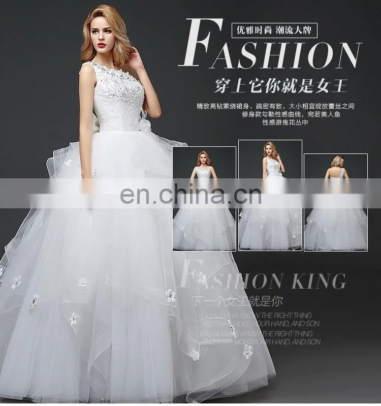 HS1631 2017 China Sexy Real Photos One shoulder Wedding Bridal Dress Vestidos