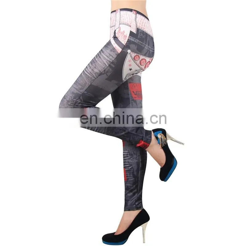 Newest printed seamless tatoo design legging pantaloon