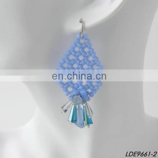wired handmade crystal earring