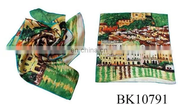 High quality 100% silk 13 momme italian digital silk scarf printing