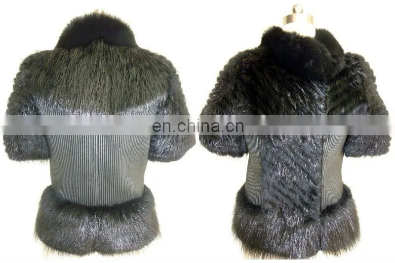 HK103 Ladies raccoon dog fur coat