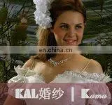 EB1235 Noble A-line with lace bow wedding dress