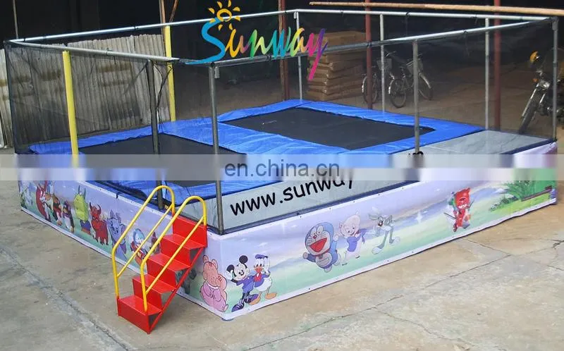 Rectangular Trampoline with Safety Net /high qulity rectangular trampoline jumper