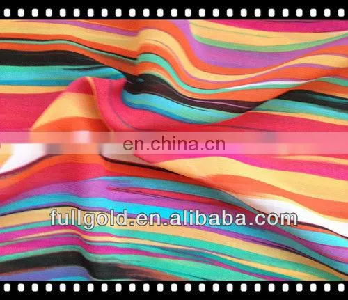 Knitting printed silk chiffon fabric