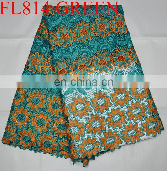 free shipping african beautiful flower cord lace fabric guipure lace fabric