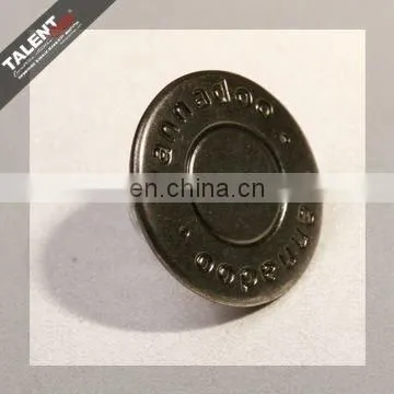 custom private brand name logo denim metal buttons