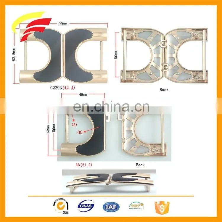 zinc alloy metal double C belt buckle for ladies' elastic belt