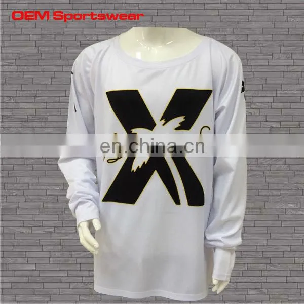 Sublimated sportswear long sleeve polyester t-shirts