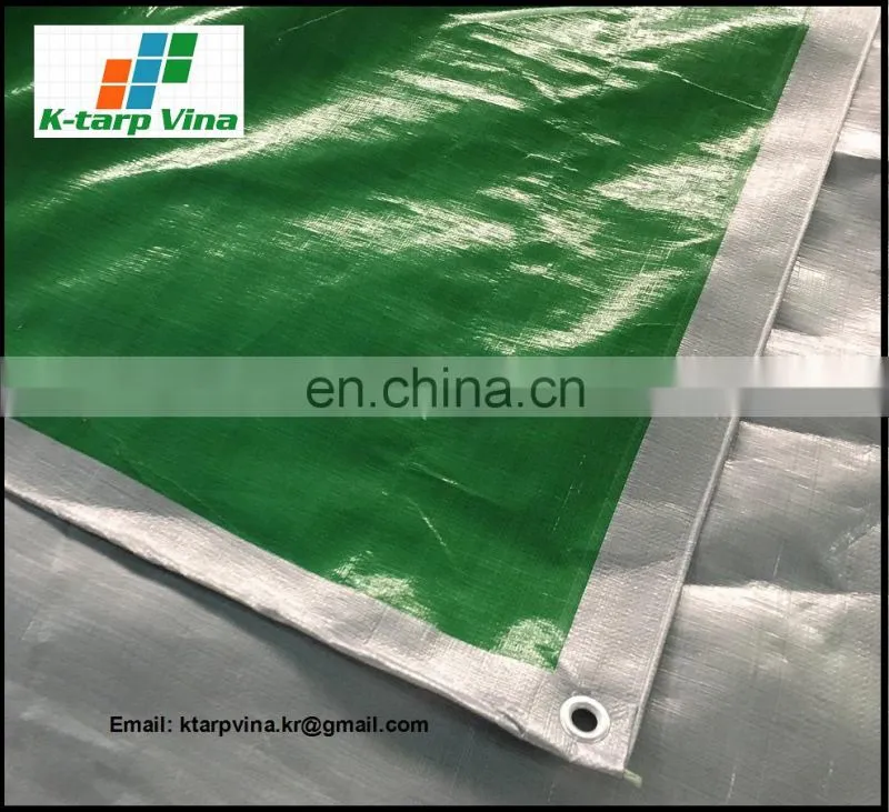 180 GSM GREEN/SILVER PE HEAVY TARP