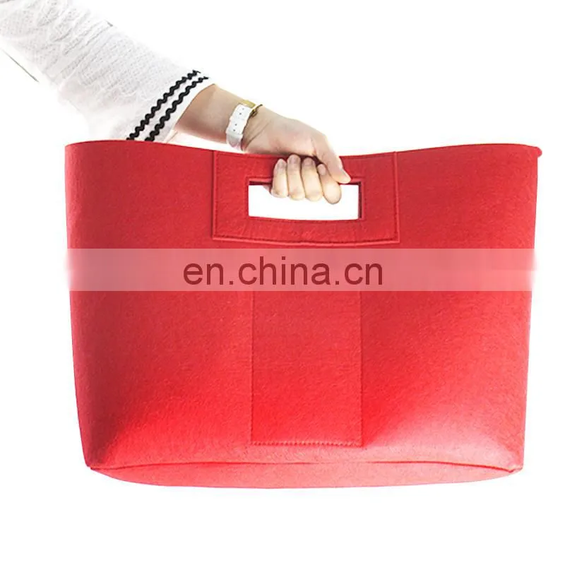 felt handbag custom your own logo packaging white brown kraft gift craft paper bag with ribbon handles printed shopping bags