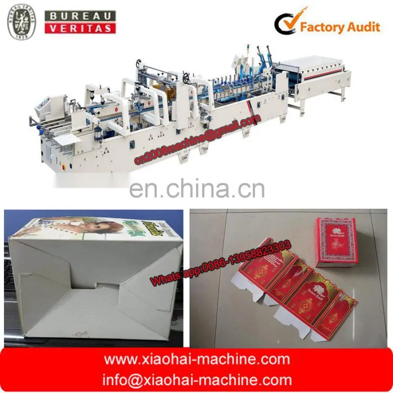 Automatic pre-folder and lock bottom paperboard and corrugated box folding gluing machine
