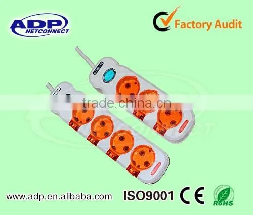 Popular European extension socket with power cable