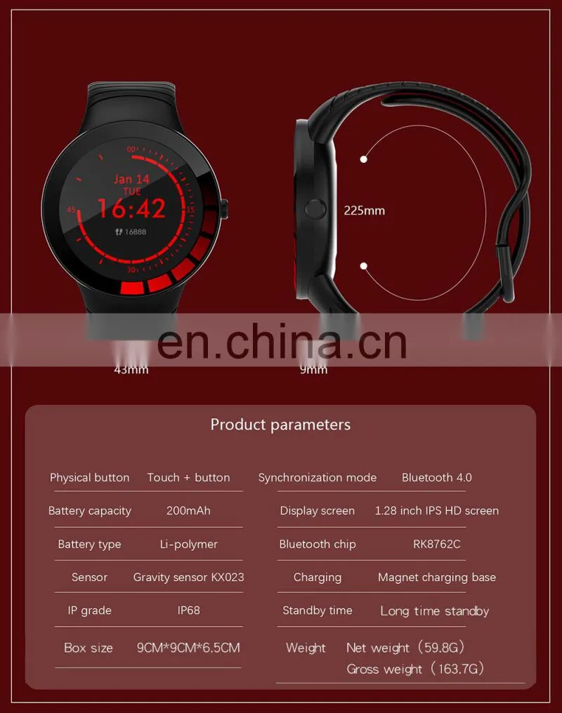SANDA E3 Branded Watches Temperature Alarm Heart Rate Clock Sport Adult Android Smart Watch