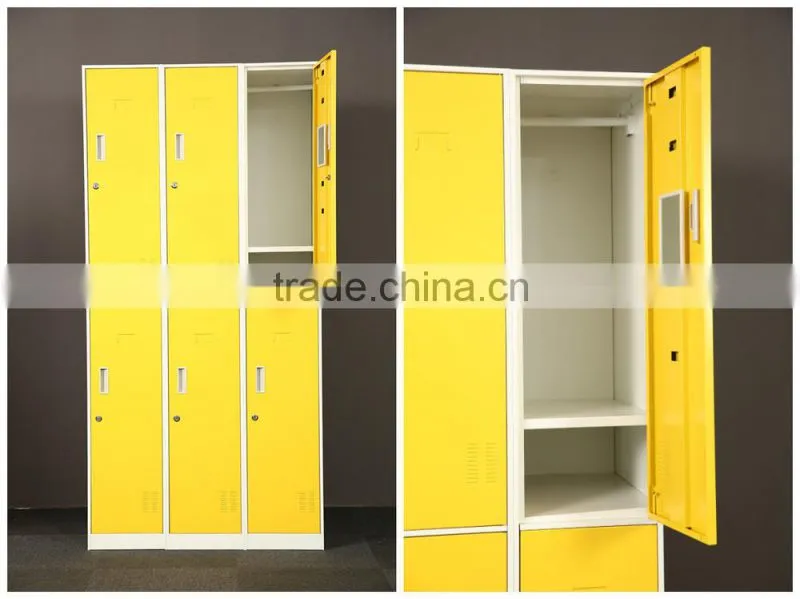 color 6 door steel cabinet 6 tie storage locker school customized locker
