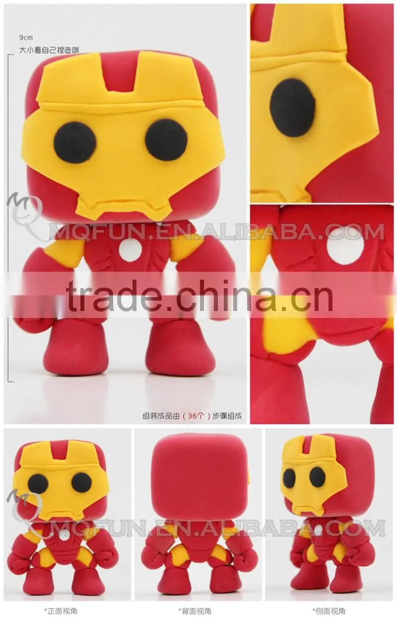 Mini Qute Bonnie Marvel Avenger Super hero Captain America cartoon building blocks plasticine clay educational toy NO.BN9989-2