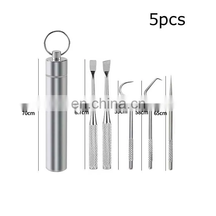 Amazon Reusable Metal Toothpicks Suits Portable Stainless Steel Toothpicks Pocket Set With Holder