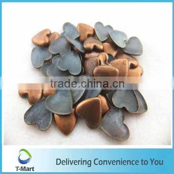 Hot Fix Prong Copper heart Studs for gift decoration