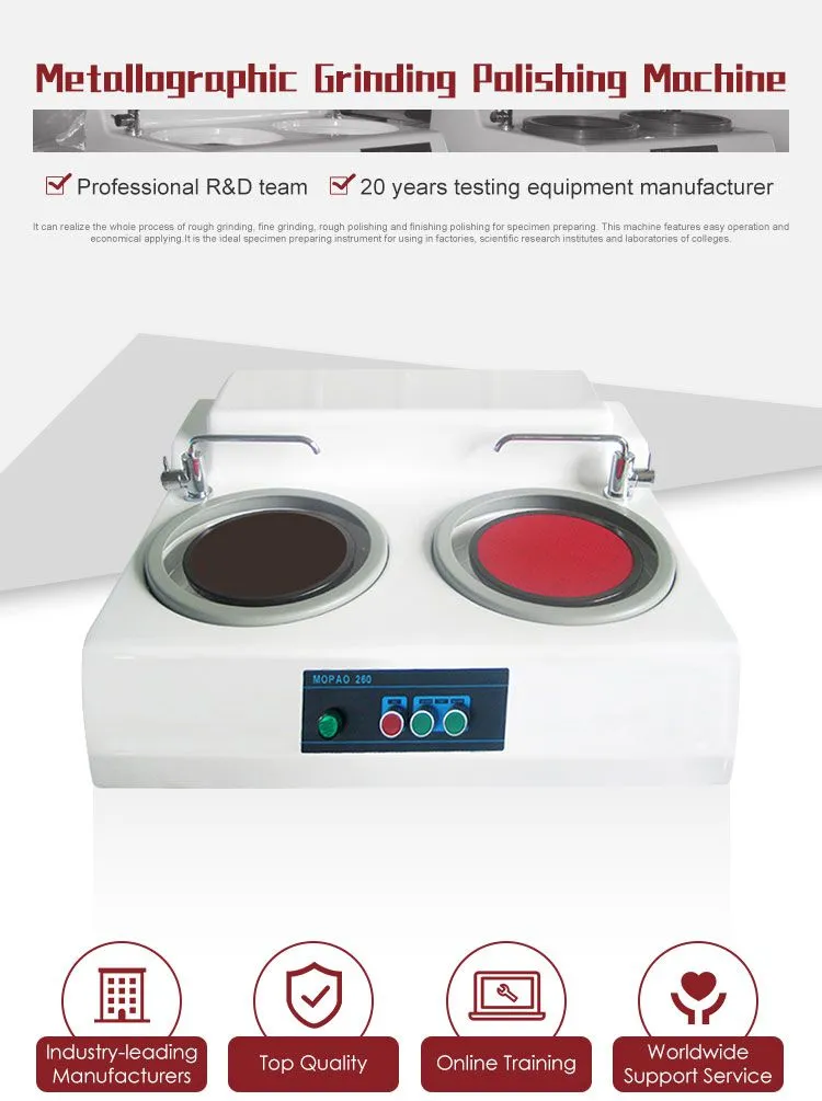 MoPao260 Lab Testing Equipment Metrology Tester/Metallographic Grinding and Polishing Machine