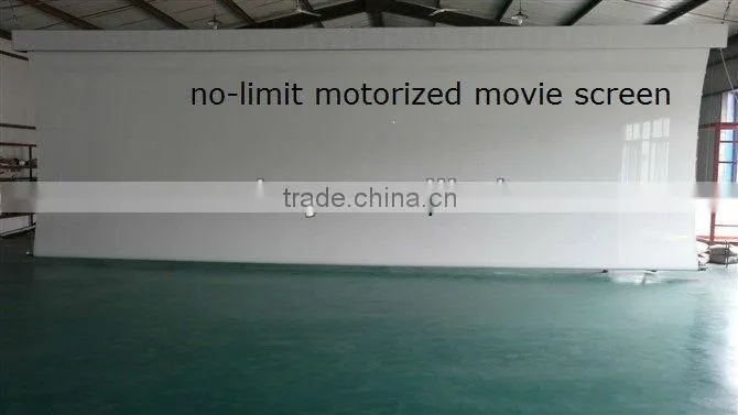 no-limit motorized movie screen/HOT sale Extra Large tension screen with high gain screen fabric