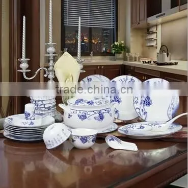56 pcs ceramic dinner plate set