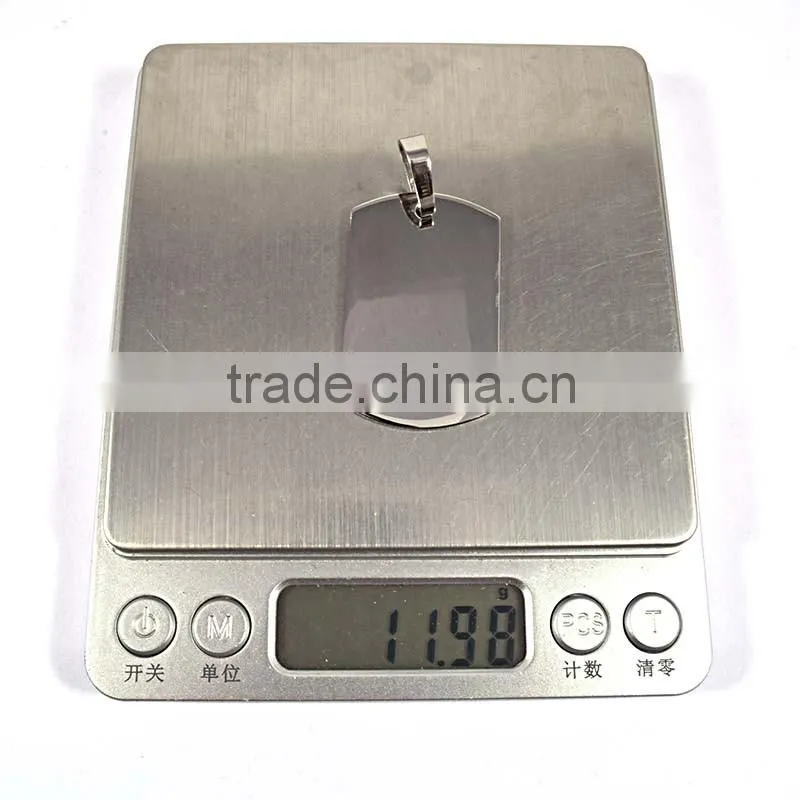 Stainless Steel Jewelry Main Material Costume Tag Pendant