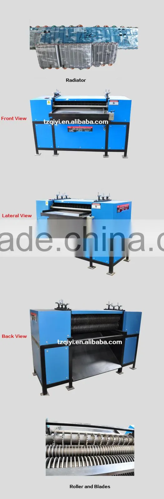 QY-600 Copper Aluminium Separator Radiator Separating Machine