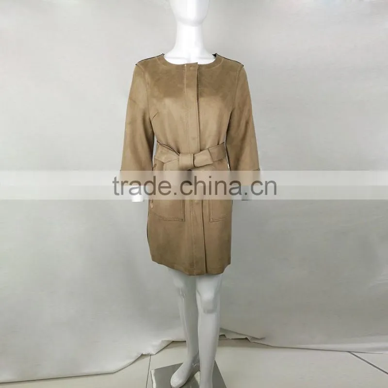 New design autumn/winter fashion Elegant lady long windbreaker wind coat jacket