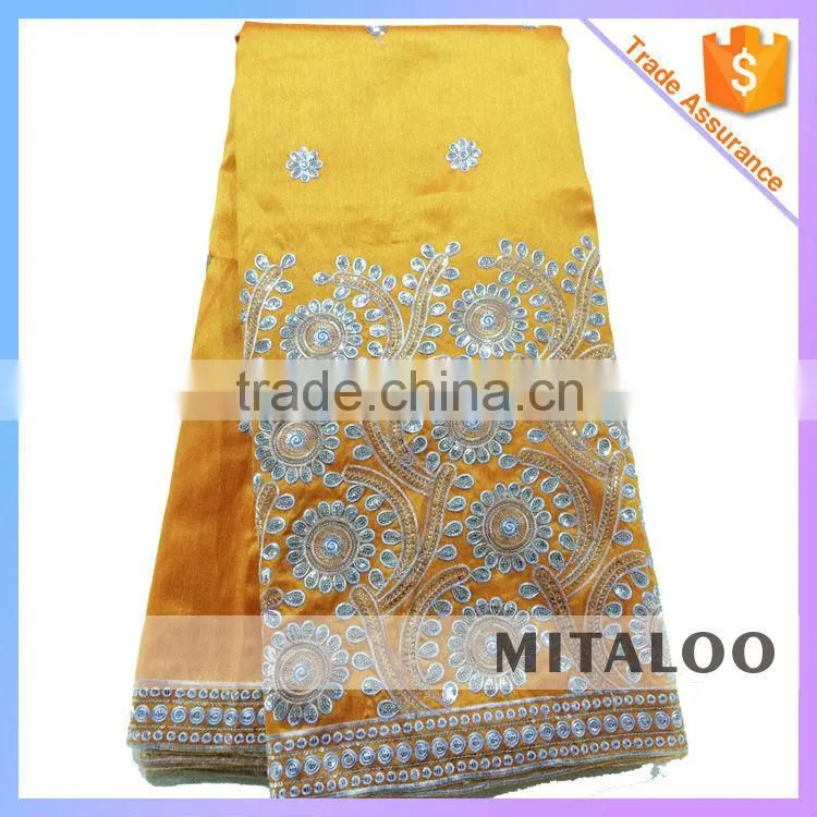 Mitaloo MGP0042 Nice Design George Lace Embroidery Fabric For Party