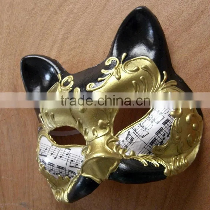 Black Cat Mask With White Music