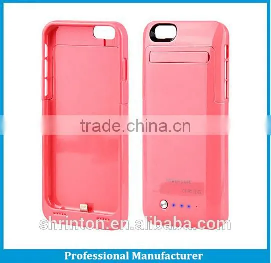 2015 new products, plastic backup battery case 4500mAh 5v rechargeable battery for iphone 5/5S/6 4.7"
