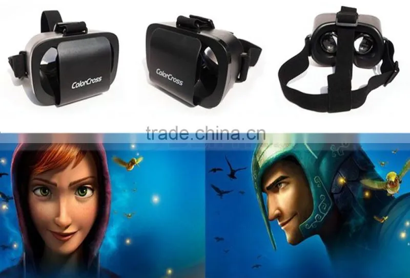 Super Mini 3D VR Headset Virtual Reality VR Glasses Case For 4.0-6 Inch Smartphone