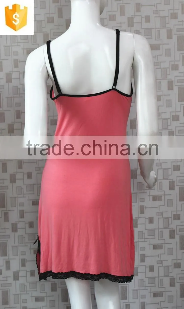 Red cotton sexy lace lady lingerie