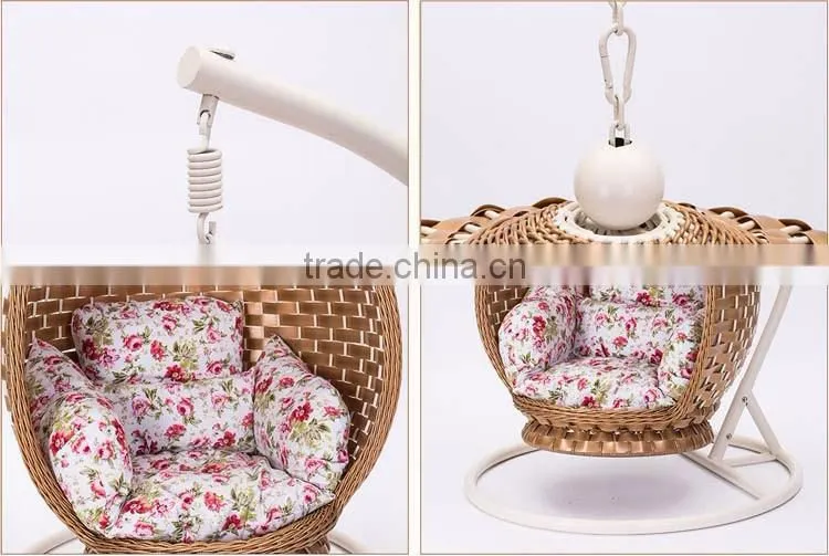 Chinese Style New Design With Canopy Rattan Indoor Home Indian Swing Jula /Swing