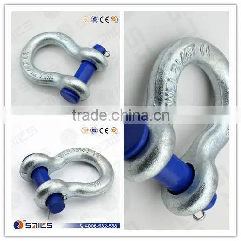 C1045 electric galvanized drop forged anchor marine swivel shackle
