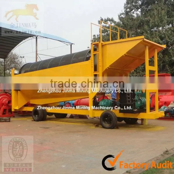 mobile rieve gold sand washing plant with double deck screen mesh